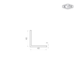 L profil 40x40x3mm, L-6000mm, hliník bez povrchovej úpravy L profil 40x40x3mm, L-6000mm, hliník bez povrchovej úpravy